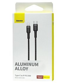 Дата кабель Type-C - lightning Baseus Cafule (CATLKLF-G1) 1м 20W 2,4A черный