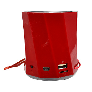 Колонка WS-Y89B (MicroSD/USB/FM/AUX) красная