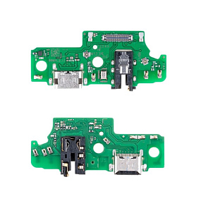 Шлейф Samsung A146B (A14 5G) плата системный разъем/разъем гарнитуры/микрофон - Премиум