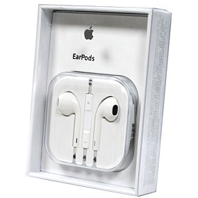 Гарнитура IPhone 5/5s/6/SE Оригинал 100% в блистере белая (УЦЕНКА) Не работает микрофон