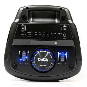 Колонка Dialog Oscar AO-20 (30W/RMS/Караоке с микрофоном/BT/FM/USB/SD/LED) черная