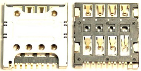 Коннектор SIM LG E988/H818/D335/H502/H422/H522y/K130E/Huawei Honor 4X/Huawei G630/Xiaomi Redmi 2