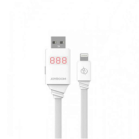 Дата кабель lightning - USB Joyroom JR-ZS200 (2.4А,LCD,таймер) 1m белый