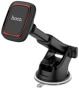 Автодержатель для телефонов Hoco CA42 (раздвижной, на присоске) черный