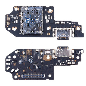 Шлейф Xiaomi Poco X4 GT плата системный разъем/разъем SIM/микрофон