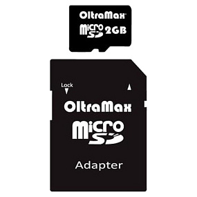 MicroSD 2Gb OltraMax Class 4 +SD адаптер