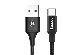 Дата кабель Type-C - USB Baseus CATKC-01 QC3.0 Speed 1м в переплете черный
