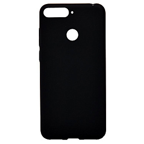 Силиконовый чехол Huawei Y6 матовый черный