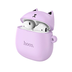Bluetooth-наушники беспроводные Hoco EW45 лиловые(УЦЕНКА)б/у, потертости
