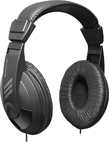 Наушники Defender HN-751 2м.полноразмерные регулятор громкости черные(УЦЕНКА)тех.пак