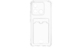 Силиконовый чехол Xiaomi Redmi 12C с визитницей прозрачный