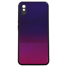 Задняя накладка Xiaomi Redmi 9A стекло Gradient (005) сине-фиолетовый