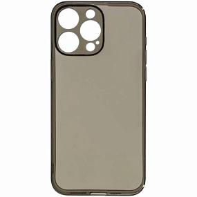 Кейс iPhone 15 Pro Max силикон прозрачный черный