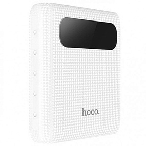 Портативное зарядное устройство Hoco B20 QC 10000mAh LCD белый