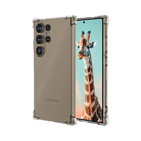 Силиконовый чехол для Samsung SM-S938 Galaxy S25 Ultra DF противоударный прозрачный 