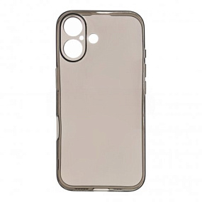 Кейс iPhone 16 силикон прозрачный черный