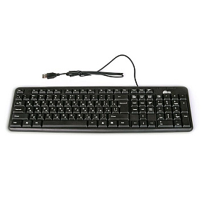 Клавиатура Ritmix RKB-103 USB влагоустойчивая 3 дополнительных клавиши черная 