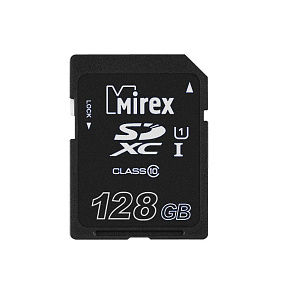 MicroSD 128Gb Mirex Class10 UHS-I 45Mb/s +SD adapter
