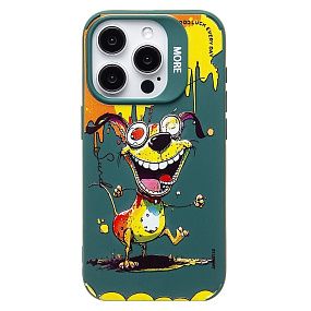 Кейс iPhone 15 Pro Max силикон SC335 (собака) темно-зеленый