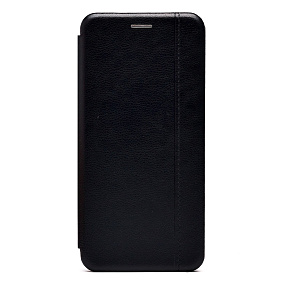 Чехол-книжка под кожу Xiaomi Redmi Note 14 BC002 боковой флип черный