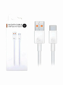 Дата кабель Type-C - USB Huawei (6A, 66W, чип SuperCharger) белый