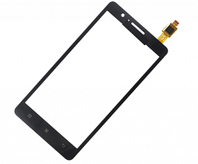 Сенсор для телефона Lenovo A536 Черный (установка на скотч не менее 1мм)