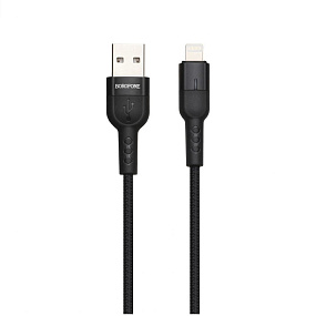 Дата кабель lightning - USB Borofone BU17  черный 1.2м