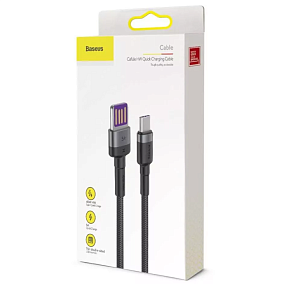 Дата кабель Type-C USB Baseus Cafule (CATKLF-PG1) 40W 1м 5A черный