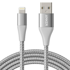 Дата кабель lightning - USB Anker PowerLine+II 0,9м серый