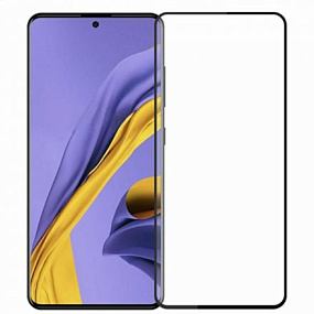 Защитное стекло Samsung A715 Galaxy A71/A72/A73 2,5D/3D черное