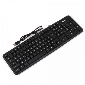 Клавиатура Ritmix RKB-103 USB влагоустойчивая 3 дополнительных клавиши черная 