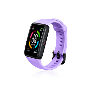Ремешок силиконовый для браслета Huawei Band 6 фиолетовый
