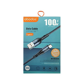 Дата кабель Type-C - USB Abodos DS322C 100W 1м черный