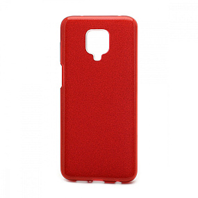Силиконовый чехол Xiaomi Redmi Note 9S/9 Pro/9 Pro Max Fashion с блестками красный