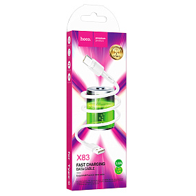 Дата кабель Type-C - USB Hoco X83 3A 1м белый