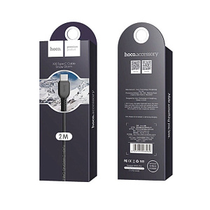 Дата кабель Type-C - USB Hoco X20 3A 2м черный