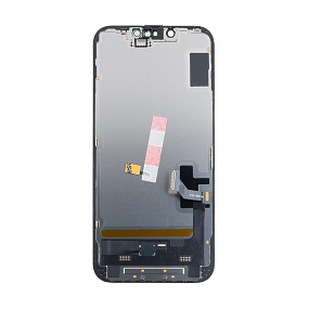 Дисплей для телефона iPhone 14 в сборе Черный - (Soft OLED, Full HD) (площадка под IC)
