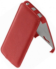 Чехол-книжка натуральная кожа Samsung G110 Galaxy Pocket 2 красный