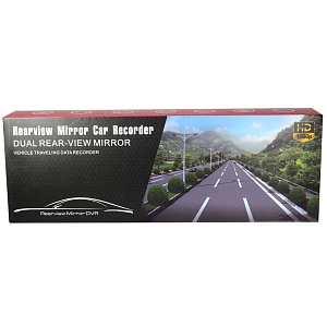 ВидеоРегистратор в зеркале заднего вида L1001-1 + выносная камера черный