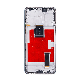 Дисплей для телефона Huawei Honor X8a/Honor 90 Lite (CRT-LX1) модуль с рамкой Серебро - Оригинал