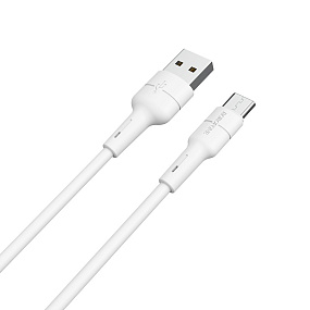 Дата кабель Type-C - USB Borofone BX15 Softjet 2A 1м белый