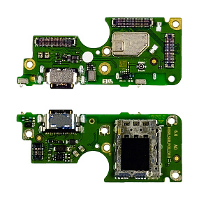 Шлейф Infinix Zero 30 4G/5G (X6731B/X6731) плата на системный разъем/разъем SIM/микрофон - Премиум