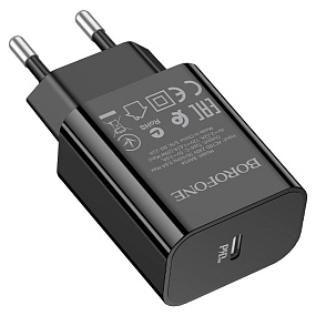 СЗУ-Type-C Borofone BA65A 1 выход PD20W черный
