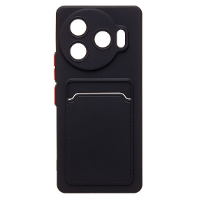 Силиконовый чехол Tecno Camon 30 Pro с визитницей черный