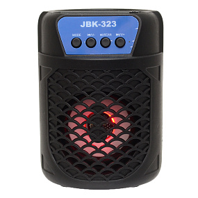 Колонка JBK-323 (Bluetooth/USB/TF/FM/AUX/TWS) 5W черная