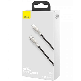 Дата кабель Type-C-Type-C Baseus (CATJK-C01) 100W 1м 5A черный