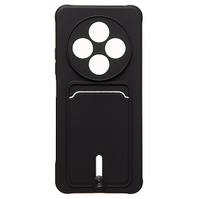 Силиконовый чехол Xiaomi Redmi 14C 4G/Poco C75 с визитницей черный