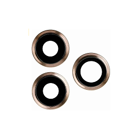 Стекло камеры iPhone 12 Pro Max (комплект 3 шт.) Золото