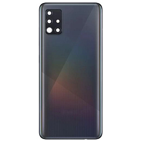корпус для телефона Samsung A515F (A51) Задняя крышка (черный) - Премиум