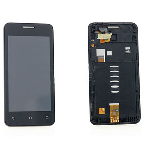 Дисплей для телефона Fly FS407 (Stratus 6) в сборе с тачскрином Черный